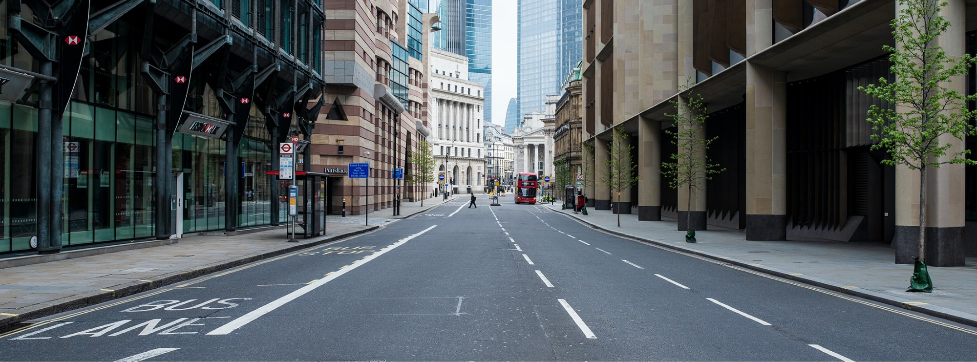 Empty street of London