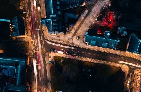 Business man walking down stairs