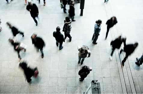 Business man reading paper