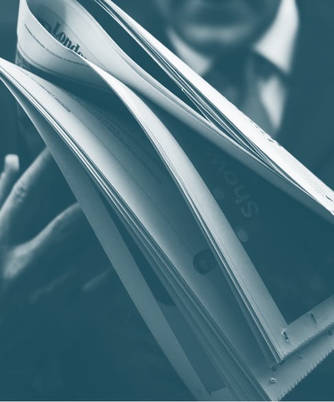 Aerial view of London at night