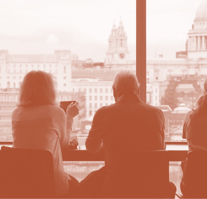 View of Edinburgh from a cliff
