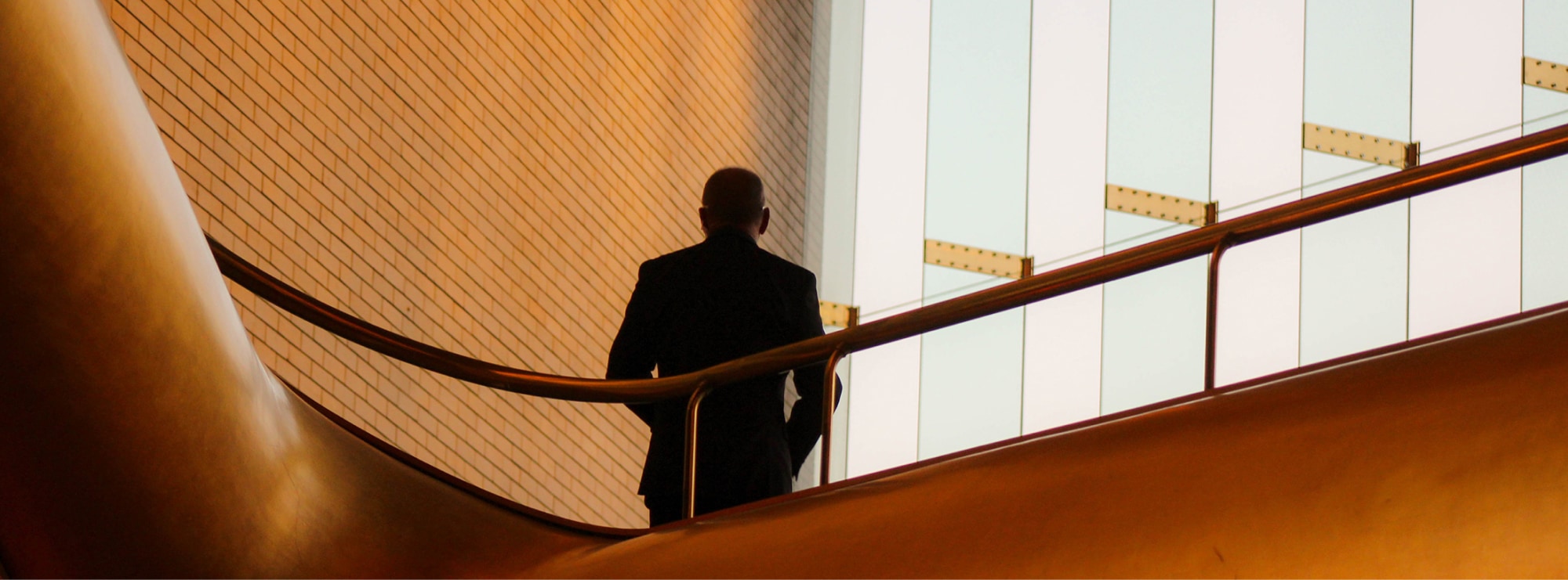 Man standing on stairs